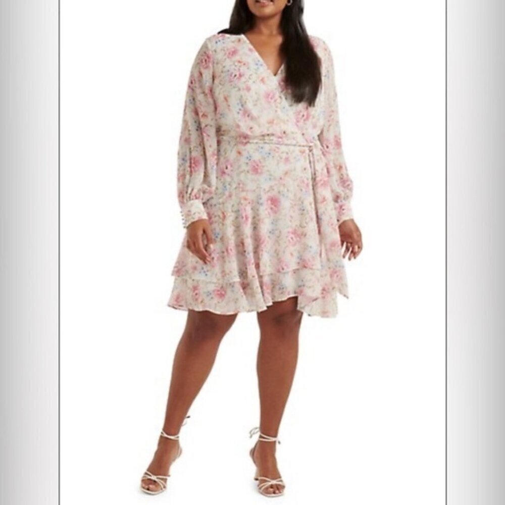 NWT EVERNEW Plus Mikayla Curve Floral Mini Dress 20